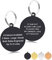 Personalised Engraved Dog Tag ID Name Tags for Cat Puppy Pet Collar Tag Hand Finished in UK (Black(Round), S)