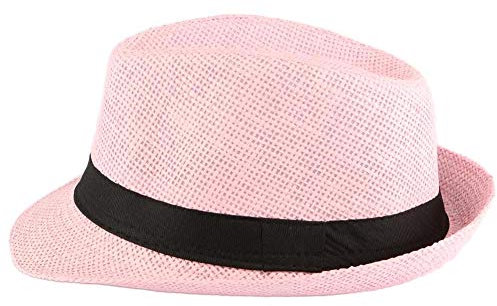 Nyls Création Chapeau Paille Enfant Rose Mylko 6 a 11 Ans - Fille