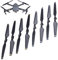 CAMKIX Propeller Kompatibel mit DJI Mavic Pro - 2 Sets (8 Rotorblätter) - Schwarz - Quick Release zusammenklappbare Flügel - Im Flug getestet - Unverzichtbares DJI Mavic Pro Zubehör