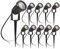 aulyun Pack de 10 Foco LEDs con Pincho para Blanco Cálido Jardín 5W 220V Luz LED para Exteriores