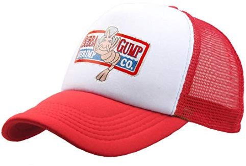 Unisex Sommer Hysteresen-Hut Forest Gump Shrimp-Hut Kult Baseball Trucker Cap Cosplay