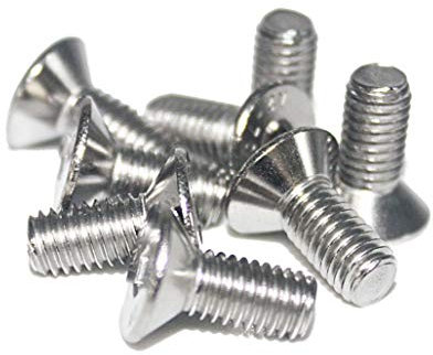 Viti a testa svasata M3 x 8 mm, in acciaio inox V2A VA A2, DIN 7991/ISO 10642, esagonali, 100 pezzi