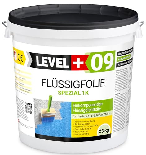 Flüssigfolie Spezial 1K, Balkonabdichtung, 25 kg Terrasse, Bad, Dusche, Keller, Dichtmasse, Abdichtung, RM09