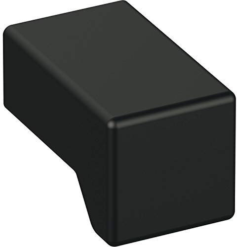 HEWI 547.15B 90 Knopf 547.15 Breite 15 mm, Tiefe 25 mm, Polyamid tiefschwarz, Farbe: schwarz matt