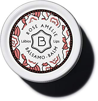 Benamôr - Rose Amélie Lip Balm with Shea Butter, Argan Oil, Aloe Vera - 99% Natural Ingredients - Rose Scent, Paraben Free - 12 ml Jar