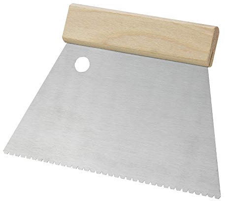 Zahnspachtel Kleberspachtel Spachtel Kelle 18 x 13 cm B1