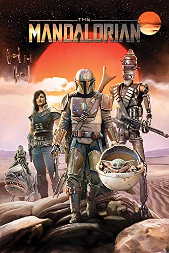 Star Wars - The Mandalorian - Group - Poster Plakat Größe 61x91,5cm