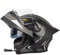 Motorrad Integrierter Bluetooth-Helm, Sturzhelm Anti-Fog-Doppelspiegel, Klapphelm Geschlossenen ECE-geprüft, Integralhelm Funk Sprechanlage Hartes für Damen Herren 55-64CM
