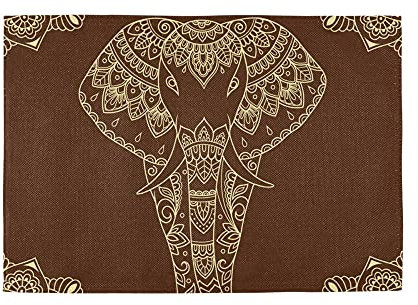 Tischsets 4er Set f¨¹r Esstisch Indischer Elefant Hitzebest?ndig Waschbar Tischsets