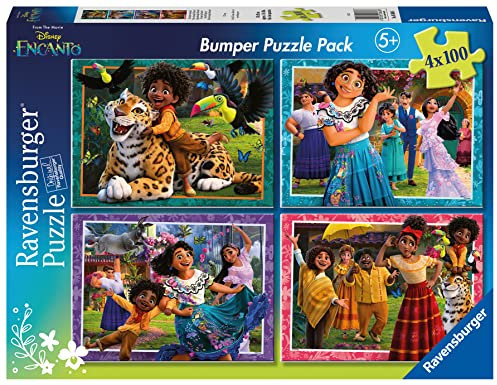 Ravensburger - Encanto Puzzle, Kollektion Bumper Pack 4 x 100, 4 Puzzles à 100 Teile, Empfohlenes Alter 5+ Jahre