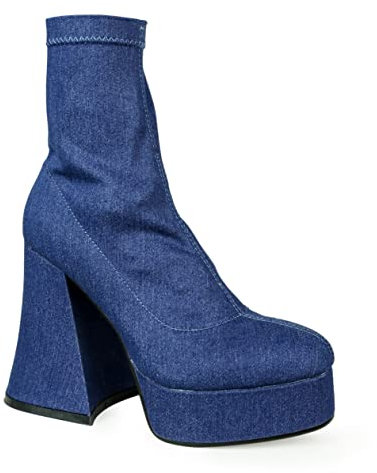 LAMODA Fashion Killer, Stivale alla Caviglia Donna, Jeans, 39 EU