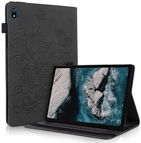 Aswant Hülle für Nokia T20 2021 10.36 Zoll(T20 TA-1392 TA-1397 TA-1394) Weich TPU Ultradünne Nokia T20 Tablet Hülle mit Portemonnaie und Standfunktion Tablet, Schwarz