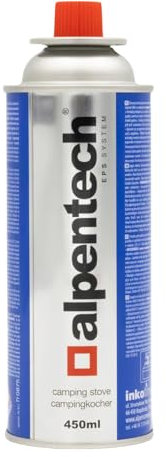 Alpentech Camping Butan 250g 450ml Gaskartuschen Gasflasche für Gaskocher Campingkocher Bunsenbrenner Lötbrenner 400ml