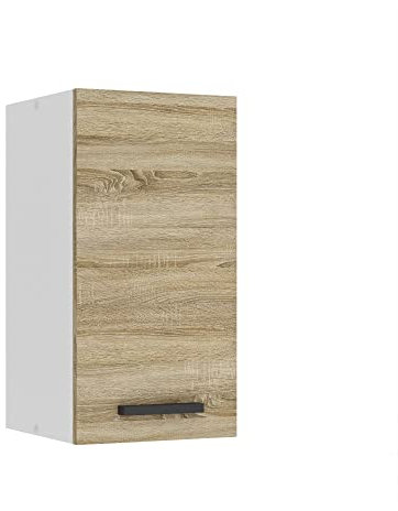 Belini Hängeschrank Küche, Küchenschränke SG. Breite 30 cm. Oberschrank mit 1 Tür, Küchenhängeschränke, Wandschrank Hängend, Sonoma-Eiche