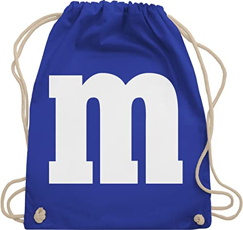 Turnbeutel Rucksack - Karneval Fasching - Taschen - Gruppen M und M Aufdruck I M&M Kostüm Gruppe I MundM & M I MM I Fastnacht I Fasnacht I Fasnet - Unisize - Royalblau - rucksäcke jga