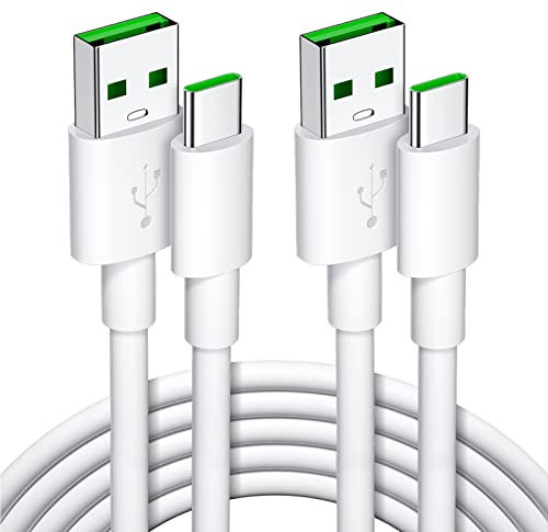 USB Typ-C Kabel 2Pcs,1.8M,USB C Kabel 65W 6A SUPER VOOC Ladekabel für OPPO Find X3 Neo,65W Typ-C Kabel für OPPO Find X5 X3/2 Neo/Pro/Reno10/8/7/6 Pro,realme GT NEO 2 Pro/T3/3,OnePlus 11 Nord 2 10 Pro