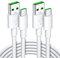 Cable USB C [2Pcs,1,8M],Cable USB C de Carga Rápida 65W 6A Cable carga SUPERVOOC,Cable de carga rápida 65W para OPPO Find X5/X3/2 Neo/Pro/Reno 8/7/6/5/4 Pro,realme GT NEO 2 Pro/3T/3,OnePlus 11 Nord 2