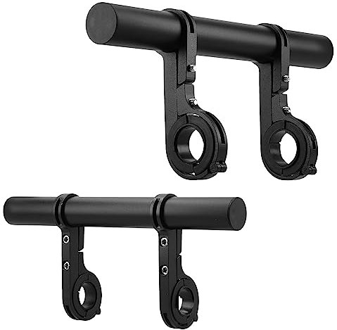 kwmobile Fahrrad Lenker Halterung in Schwarz - Fahrradlenker Extender 20 cm - Lenkrad Erweiterung für Kinderwagen Scooter