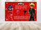 Miraculous Ladybug Hintergrund für Geburtstagsparty-Dekorationen, 1,5 x 91,4 cm. Cartoon Miraculous Ladybug Hintergrund für Thema Geburtstag.