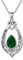 AOBOCO Keltischer Knoten Smaragd Grün Kette Halskette 925 Sterling Silber Oxidierte Vintage Liebesknoten-Anhänger-Halskette mit Dürfen Geburtsstein Kristall