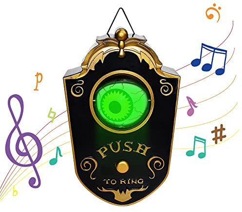 Abiemuce Augapfel Türklingel, Gruselige Kreative Einzigartige Halloween Türklingel, Animierte Augapfel Türglocke Dekorationen, Gruselige Türklingel mit gruseligen Geräuschen-Halloween Party Requisite