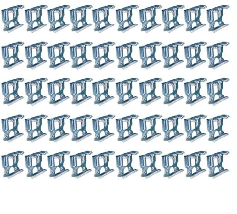 DAZZLEEX 50 Stück Solarpanel-Wasserablauf-Clips, Aluminium-Reinigungs-Clips, automatische Staubreinigung für Verschiedene Rahmenstärken (30 mm)