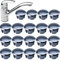 20 Pcs Universal Faucet Signs Buttons for Kitchen Bathroom Sinks Faucets Replacement Part