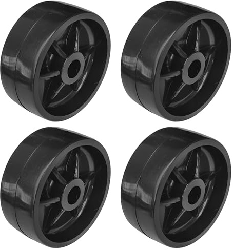 cyclingcolors 4x Kunststoff-Rollen 38mm Schwarz Laufrolle Führungsrolle Möbel Bett Schiebetür Tür Schublade Schrank