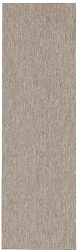 RugVista Cameron, In & Outdoor Teppich, Läufer, 80 x 300 cm, Außenteppich, UV-beständig, Wasserabweisend, Allergikerfreundlich, Balkon, Innenhof, Garten und Terrasse, Braun