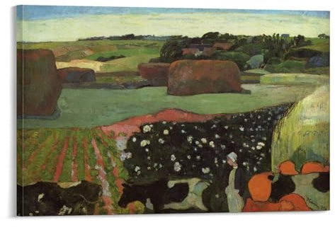 XINDIMAMA Haystacks in der Bretagne von Paul Gauguin, Poster, Druck, Fotokunst, Malerei, Leinwand, Poster, Zuhause, moderne Dekoration, Poster, 2
