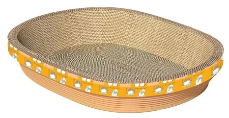 MagiDeal Katzenkratzbrett aus Karton, Katzenliege, Couch, Möbelschutz, Schleifklauenauflage, Katzenschlafbett, Katzenkratzbrett, m