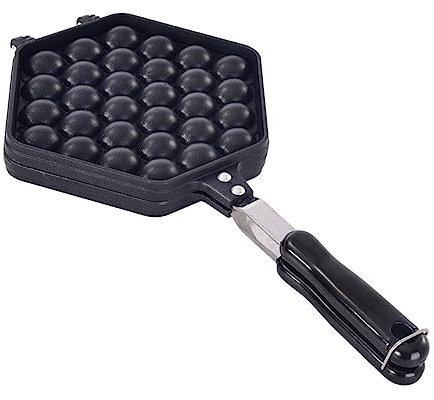 Alipis Doppelseitige Eierwaffelform mit 30 Löchern Aluminiumlegierung Leichtes Lösen für Haushalt und Café Schwarz