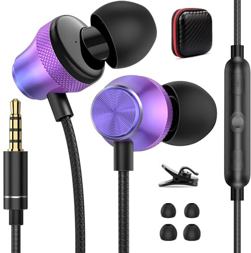 Auriculares para Redmi Note 14 13 Pro 12S,Estéreo Cancelación Ruido 3,5MM Jack Audio Auriculares con Cable Microfono Audifonos para Xiaomi Poco X6 X5 C75 C65 5G Samsung Galaxy A15 OPPO A79 Chromebook