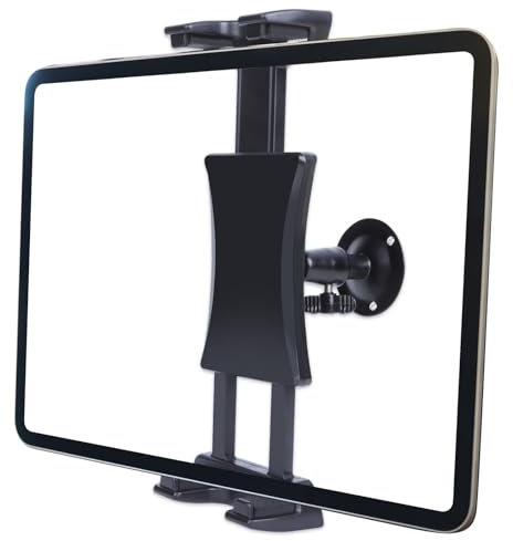 SUNNINGUP iPad Wall Mount, Universal Tablet Wall Mount für 4,7-12.9 Tablet iPad Phones, 360° Drehbare und Stabile iPad Wall Holder Bracket für Küche, Bad, Lager, Schlafzimmer und Lesezimmer