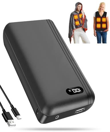 Power Bank for Heating Blankets, 20,000mAh Power Bank, Digital Display Power Bank.