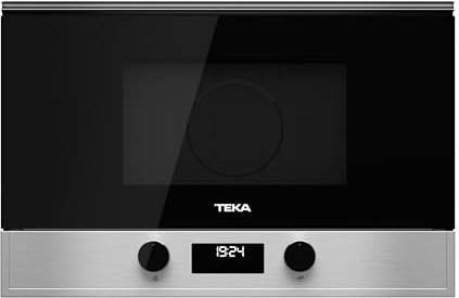 TEKA MS 622 BIS L S - Einbau-Mikrowelle mit Grill, Fassungsvermögen 22 l, 5 Leistungsstufen, Ausgang 850 W, 2 Menüs, Innenkeramik, 2 Bedienelemente, Timer, Farbe Edelstahl