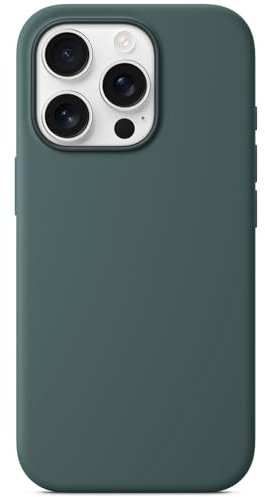 Silicone Case Compatible with Apple iPhone 16 Pro Silicone Case with Magsafe and Camera Control,Soft Slim Back Phone Protection Cover for Women Men (Lake Green)