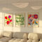 ZoeyAustin® 3 Kunstdruck Poster Set, 50x70, Stilvolles Wandposter, 3 Wandbilder, Bilder (Flower Market, Ohne Rahmen - 50x70)