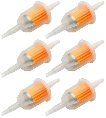 6er Set Benzinfilter Kraftstofffilter Universal 8mm 6mm Sprit Filter für Motorrad,Rasenmäher,Roller Mofa,PKW,KFZ,Auto,Diesel Moped,Hohe Dichte,Mehrweg-Kraftstofffilter mit Transparenter Bauweise