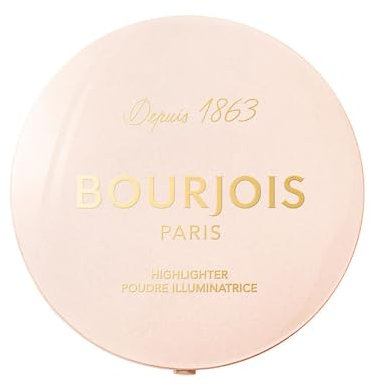 Bourjois Illuminateur Poudre Maxi Boîte Ronde, Texture légère, formule vegan, Poudre facile à estomper, Teinte 03 Highlighter, Pour un éclat naturel, Tenue longue durée