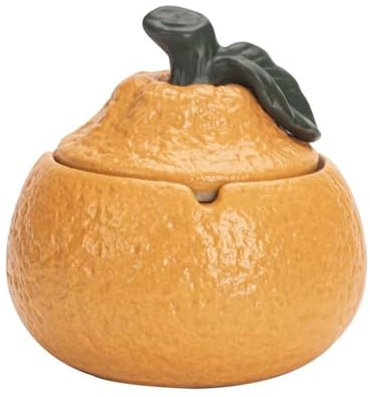 LICONG-2020 Ashtray Orange Ashtray Home Desk Coffee Table Office Large Capacity Ceramic Material Tabletop Ashtray(Yellow)