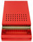 Aramox Cajón de Cajas de Caza café Acero Inoxidable, Palo Goma, Pies sin Deslizamiento para Estabilidad y Capacidad Tranquila y Generosa para el café, en Diferentes Máquinas, con Enfriamiento (rojo)