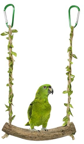 Wellensittich Spielzeug, Wellensittich Schaukel Naturholz, Vogelspielzeug, Sitzstangen für Vogelkäfige, Vogelkäfig Zubehör für Papageien, Kanarienvogel