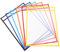 OFFSCH 6Pcs Dry Erase Pocket Sleeves Transparent Teaching Supplies for Reusable Dry Wipe Pockets for Protection and Easy Writing for Classroom and Home Use