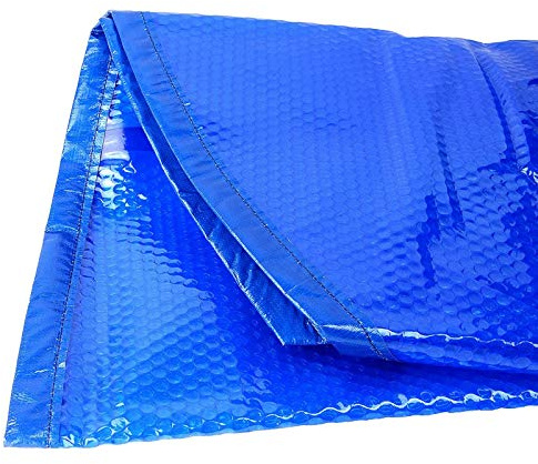 HSIRYAOHD Bâche rectangulaire à bulles bleues pour piscines gonflables/piscines hors sol, bâche flottante avec œillets (taille : 3 m x 3 m)