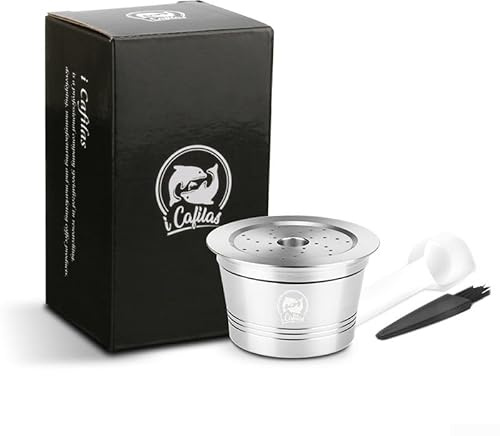 Capsule de café rechargeable en acier inoxydable compatible avec TCHIBO 326531 et Mini 313212, convient pour poudre de café moulu grossier et fin