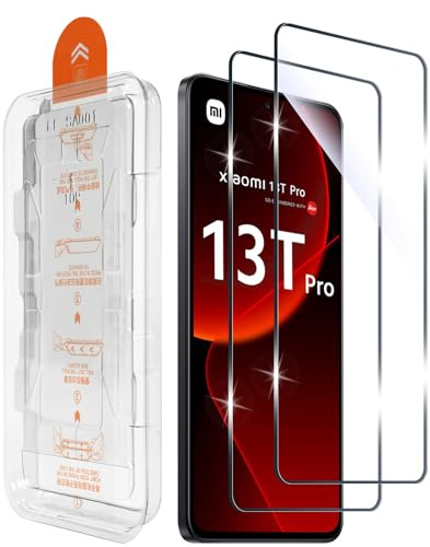 Aerku Schutzfolie für Xiaomi 13T/ 13T Pro 5G für Panzerglas, 2 Stück [Auto-Installation] Schutzglas, 9H Härte Panzer Schutz Glas, 0.33mm Ultra-klar Folie, Anti-Kratzen Anti-Bläschen Displayschutz