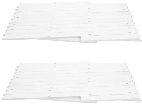 BESPORTBLE Lot de 2 Panneaux en Treillis en Bois Blanc Extensibles pour Plantes Grimpantes, Longueur Ajustable, pour Intérieur et Maison
