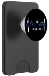 Helsinki Skyline Battito del Cuore Finlandia Amo Helsinki PopSockets PopWallet per MagSafe