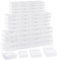 BELLE VOUS Set of 54 Small Storage Box with Lid Transparent Plastic Box Small with Lid Small Plastic Box, Medium & Large Plastic Boxes - Stackable Small Boxes with Lid for Craft Supplies